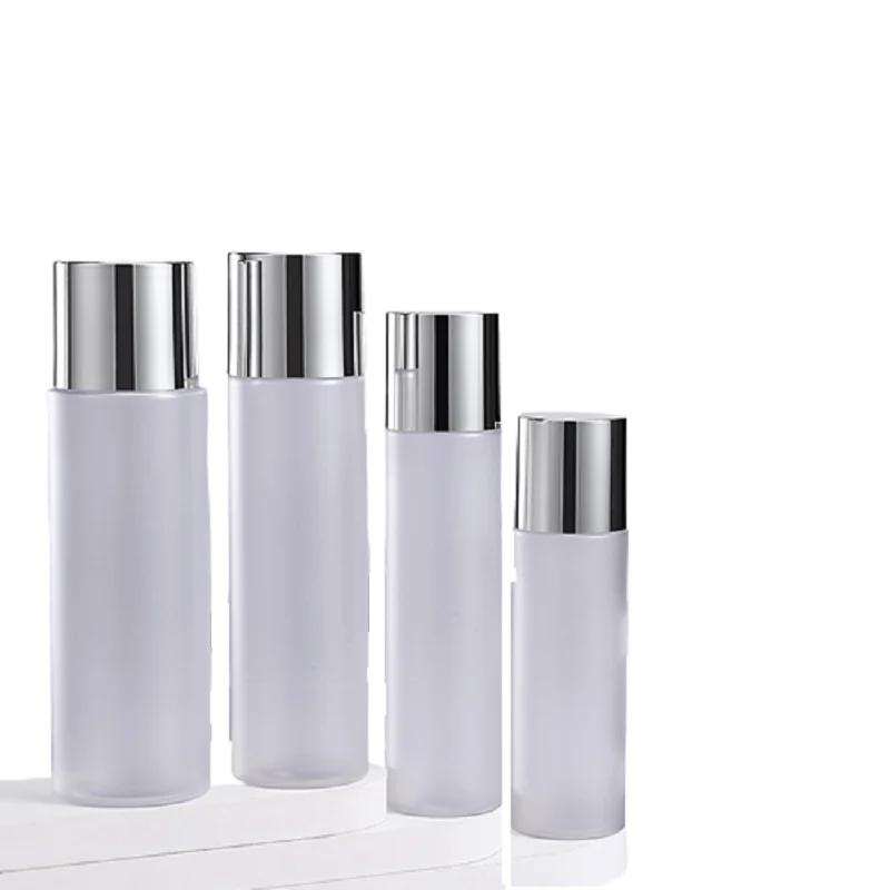 

Empty Plastic Bottle Shiny Silver Screw Lid With Inner Plug 100ml 120ml 150ml 200ml 250ml 24Dia Refillable Packaging 20Pieces