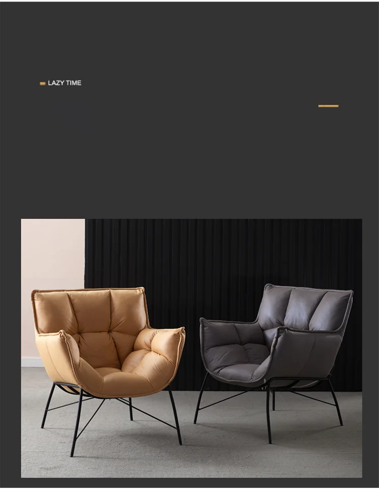 Description Picture 4 of itemNordic Living Room Chairs Home Furniture Light Luxury Lazy Sofa Chairs Bedroom Fashion Backrest Chair Leisure Armchair