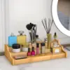 3 Tier Expandable Bamboo Spice Rack Seasoning Organizer for Cabinet Pantry Countertop Kitchen Step Shelf  Makeup Organizer 2