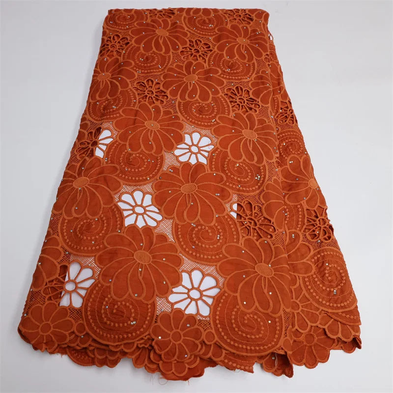 

2022 New design oil green quality African lace wholesale 5 yards swiss voile lace fabric for sew Nigerian wedding dress 91703