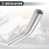UXCELL Universal Straight 45 Degree Intercooler Pipe Air Intake Tube OD 25mm 63mm 76mm 127mm 300mm Length 6061 Aluminum Alloy 6