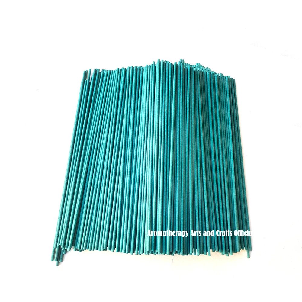 

1000pcs 22cmx3mm Dark Green Fibre Rattan Reed Diffuser Sticks Home Fragrance Replacement Fiber Essential Oil Refill Sticks