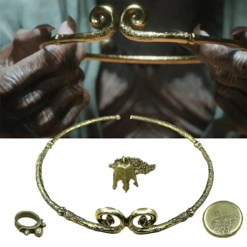 Black Myth Wukong Peripherals Collection Edition Gold Hoop Ring Badge Wind Chime Necklace Badge Commemorative Game Jewelry Gifts