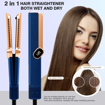 Multi Styler 2in1 LCD Display Hair DryerWet and Dry Hair Straightener Ion Portable Air Styling Hair Straighten