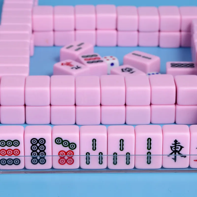 Mais novos jogos de azulejo Mahjong conjunto 2 pessoas/4 pessoas Mahjong  durável viagem Mahjong silenciador Mahjong caixa de embalagem de metal  antigo