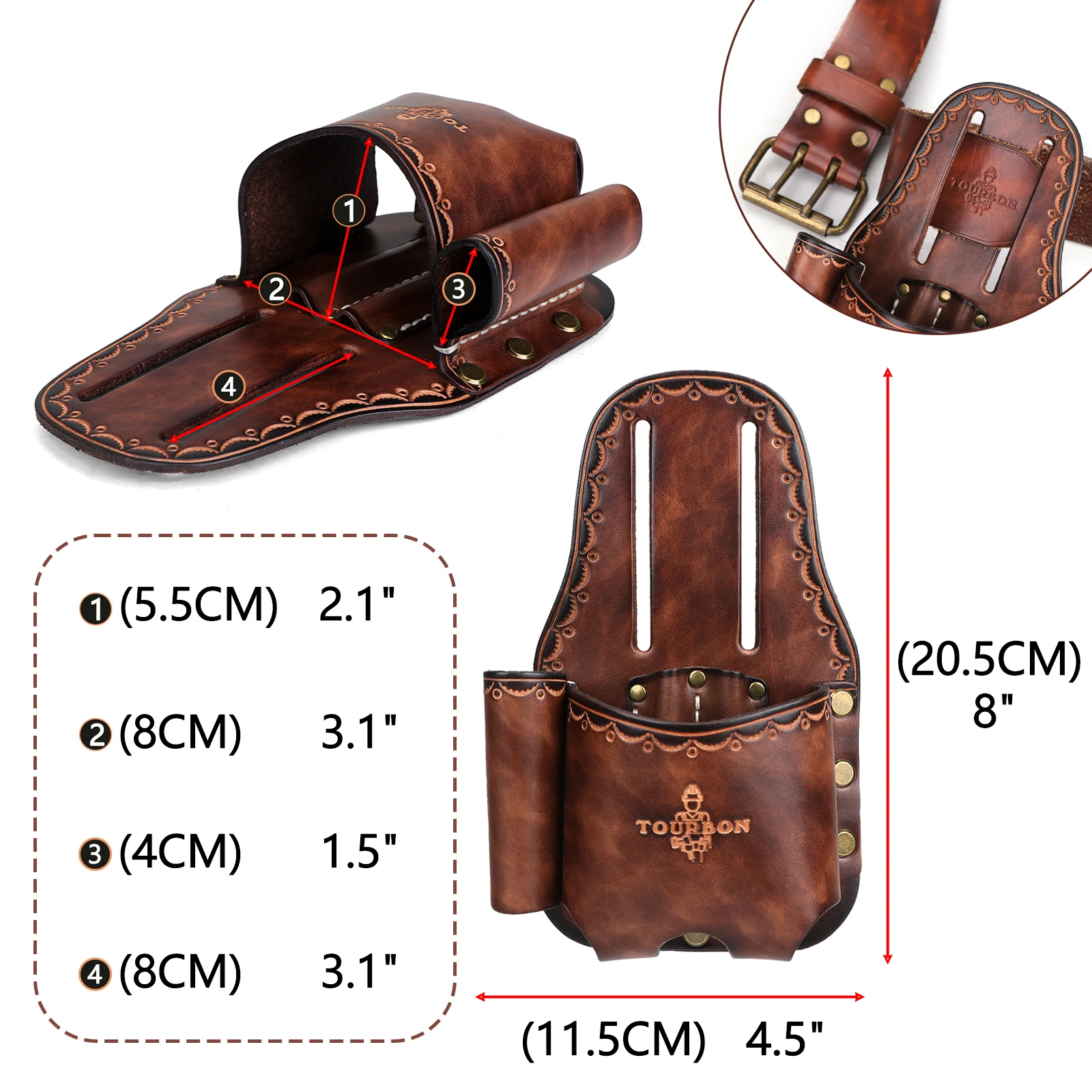tourbon ショルダーホルスター　ダークブラウン レザー Amazon.com: TOURBON PU Leather 410 Shell Holder with 2 Ammo