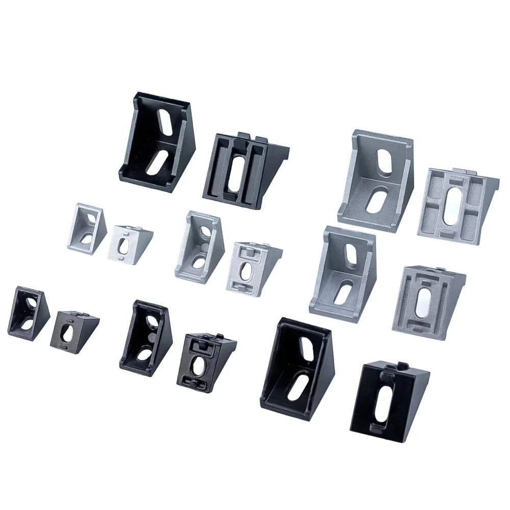 Cutting Bracket 20/10/5Pcs Corner Fitting Angle Aluminum Connector Bracket Fastener 3030 4040 4545 for Aluminium Profile