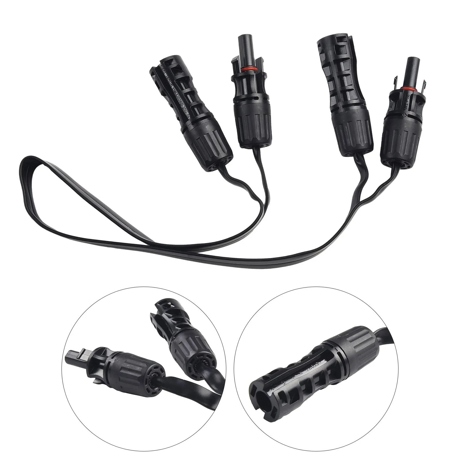 

1Pair Super Flat Solar Flexible Cable Solar Panel Connector Adapter 0.5m 1KV For Any Solar System Home Improvement Tools