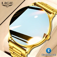 Nouveau montre intelligente de luxe en acier doré hommes 1.38 pouces écran HD Smartwatch femmes sommeil BT appel IP68 montre de sport étanche podomètre 1