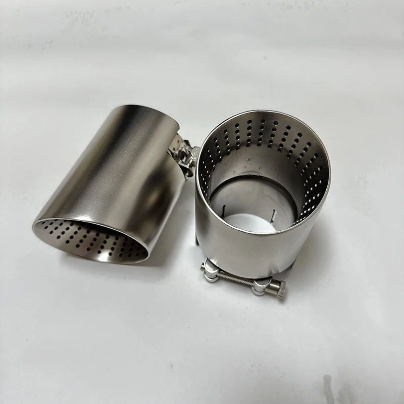Exhaust nozzle 1pcs Matte stainless steel length 120mm large diameter 101mm 114mm Open car muffler system AK Car muffler interior