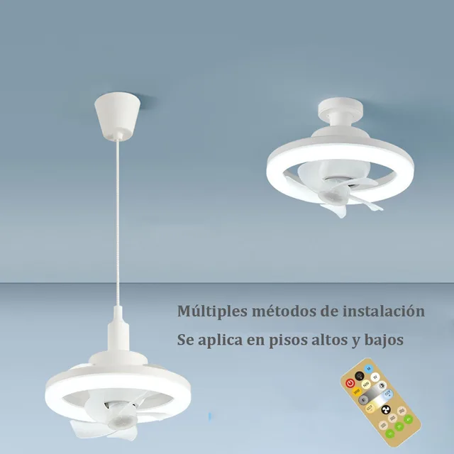 360도 회전, 오래 지속되는 LED 및 맞춤형 제어를 갖춘 LED 조명 및 천장 팬