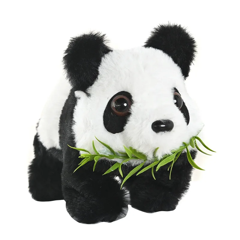 Cute Electric Plush Panda Doll Simulates Wagging Tail Walking Sound Effect Biting Bamboo Panda Electronic Pet Toy Gift 5