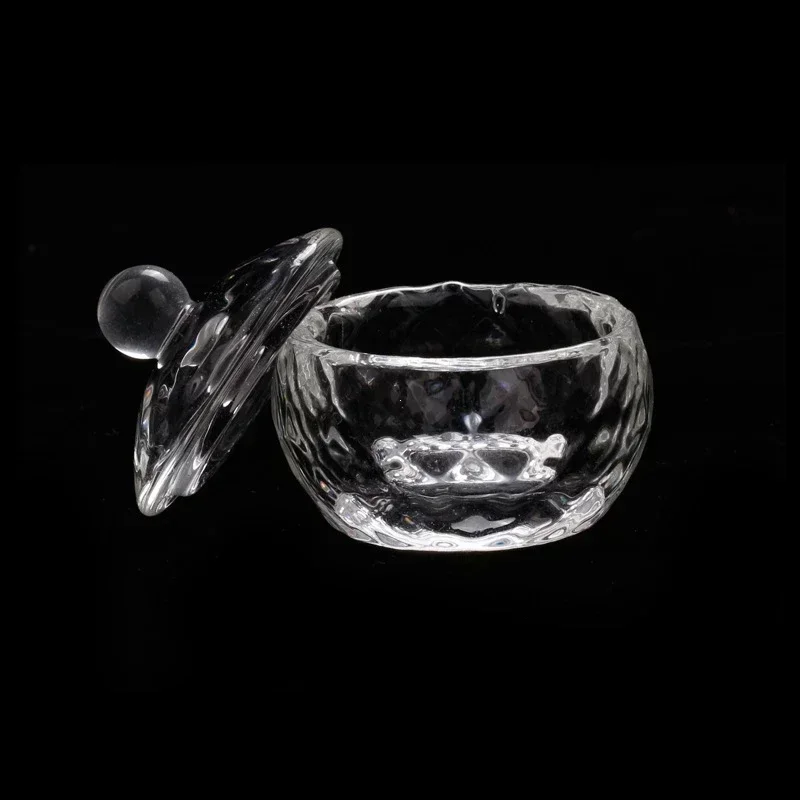 Nail Powder Manicure Tools Nail Tools 1PC Crystal Glass Clear Acrylic Small Octagonal Powder Liquid Nail Cup Dappen Dish Lid Bowl Cup Holder Equipment Nail Tools