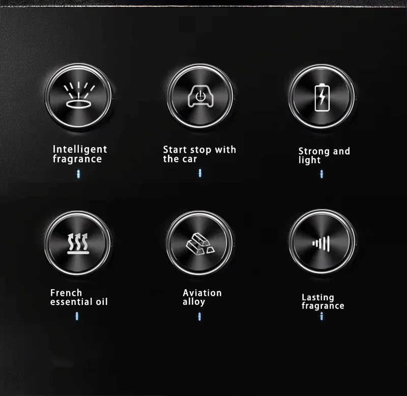 Description Picture 5 of itemAdjustable Electric Fragrance Diffuser Ultrasonic Cool Mist Air Humidifier Car Air Freshener USB Rechargeable Car Diffuser