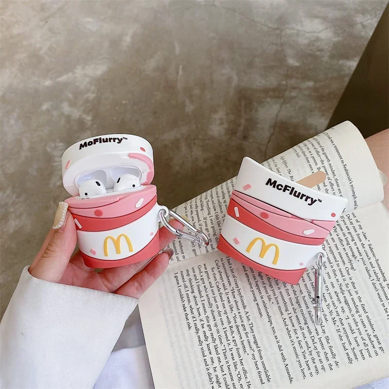 thumbnail image 1 of Funda para auriculares con dibujos de bocadillos de helado para AirPods Pro 2, funda para auriculares inalámbricos, funda de carga para AirPods 1, 2 y 3, 1 of 5