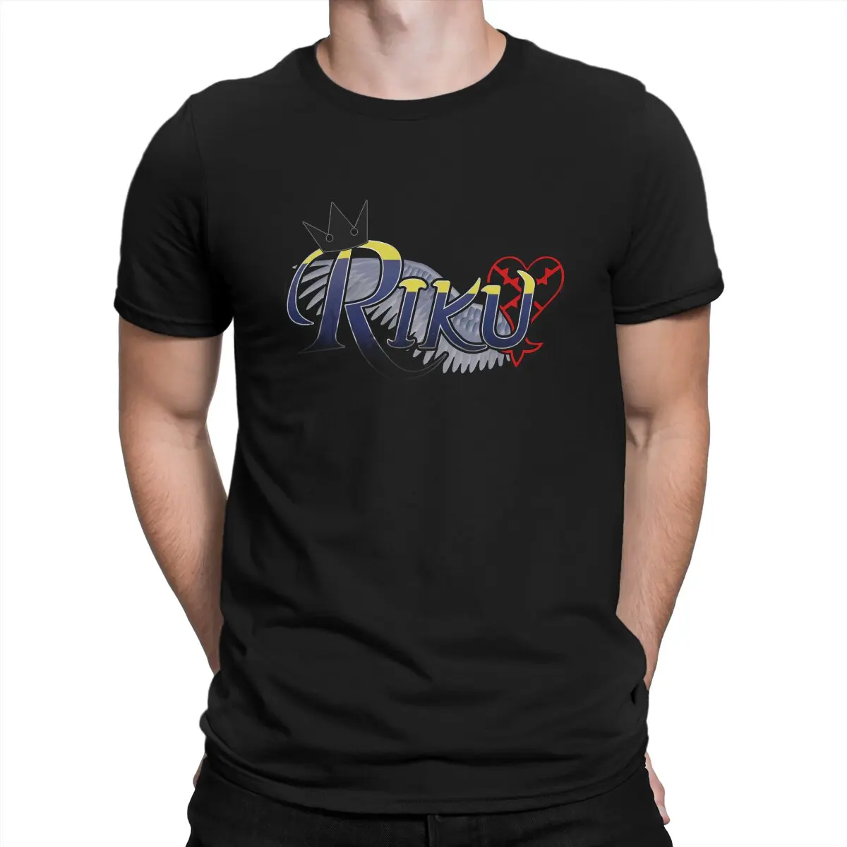 Riku Title Magliette Da Uomo Kingdom Hearts Riku Game Unique Tee Shirt Manica Corta Girocollo T-Shirt Top Stampati In Puro Cotone