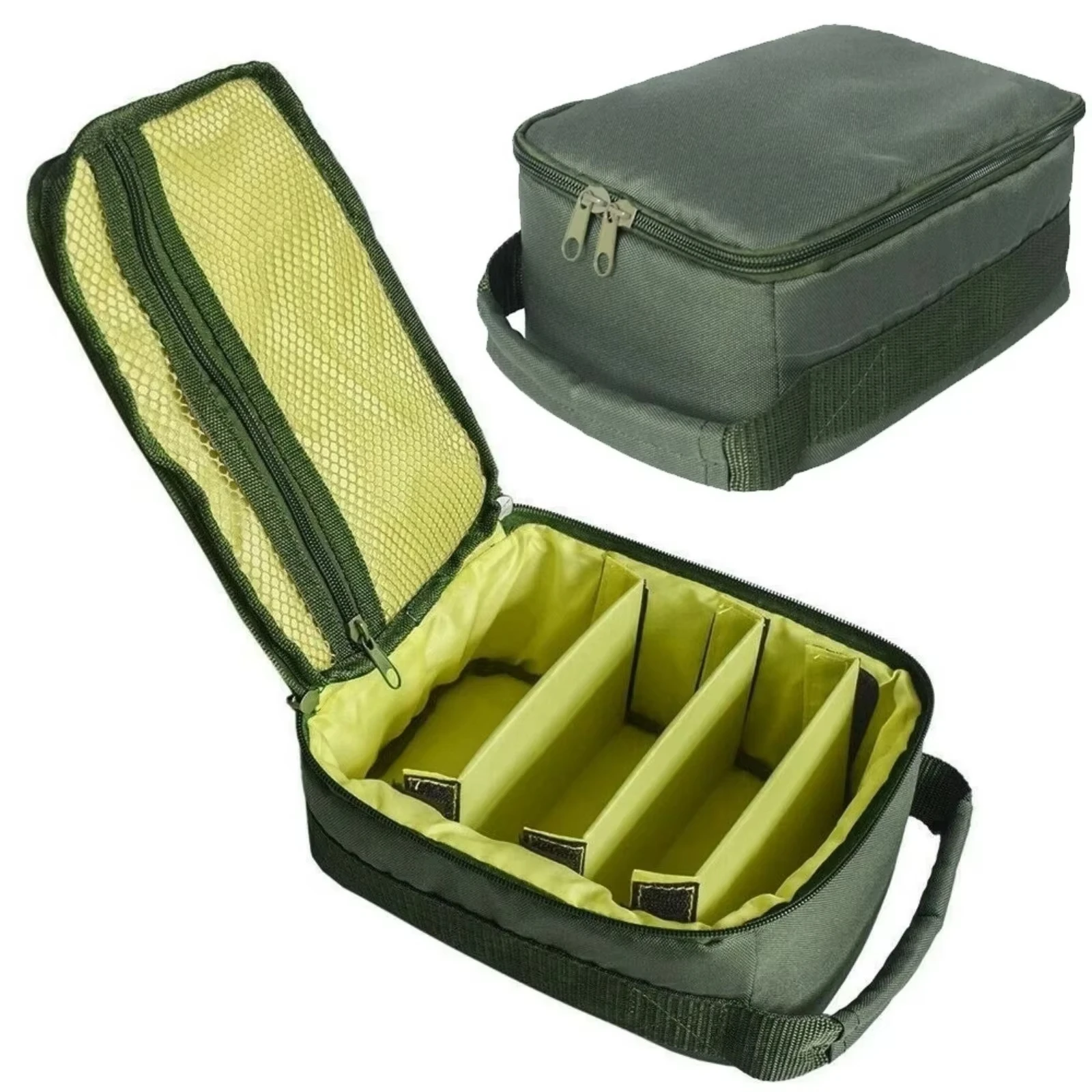 Sac de rangement portable pour moulinets de pêche organisateur à fermeture éclair leurres lignes