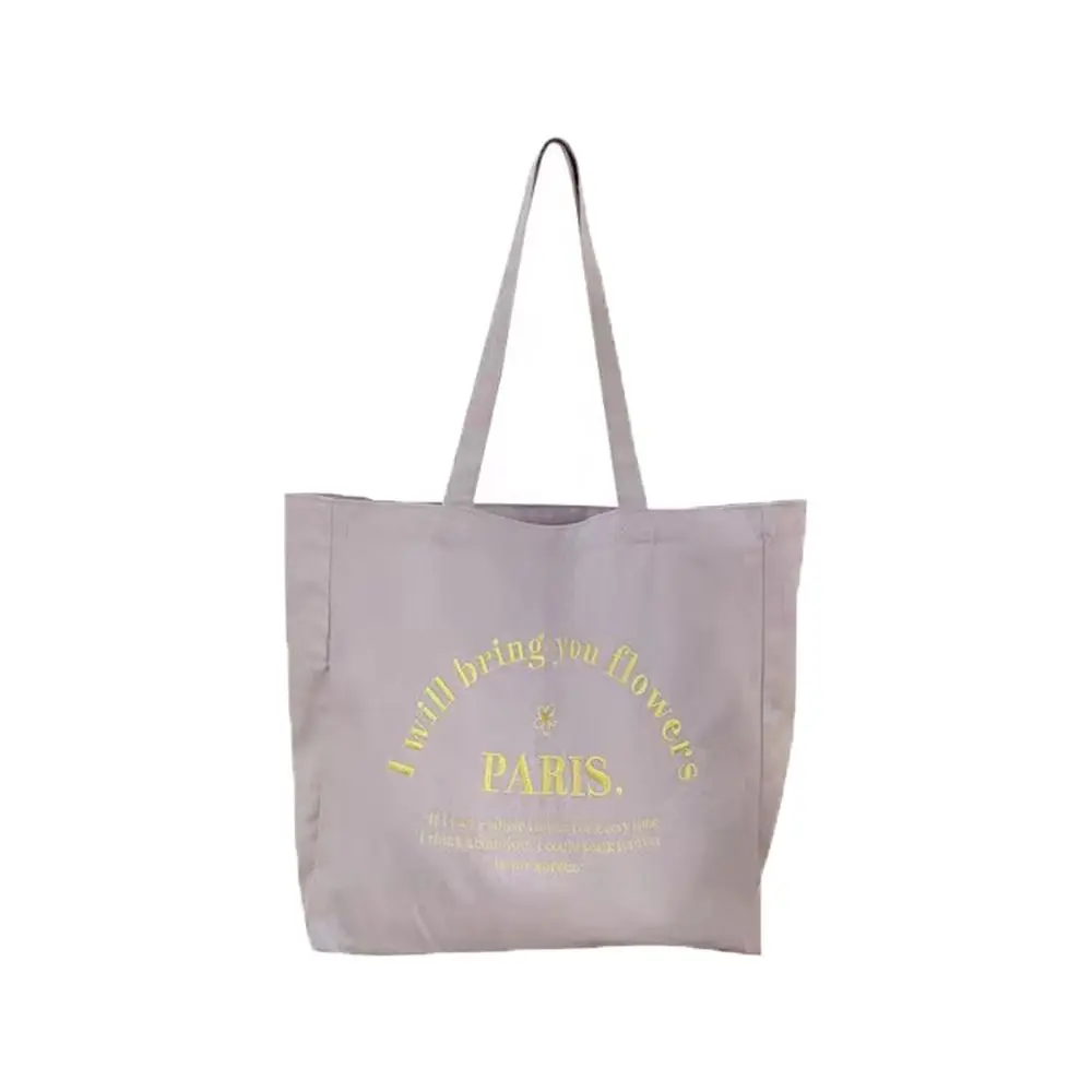 

Casual Elegant Canvas Shoulder Bag Stylish Streetwear Ins Handbag Large Capacity Embroidery Women Tote Bag