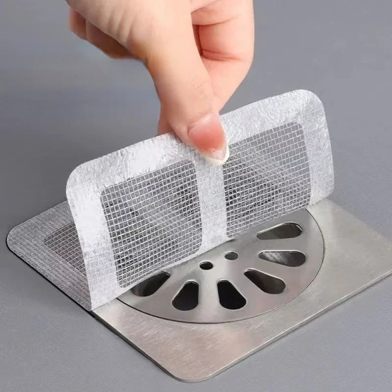 10PCS Disposable Grid Floor Drain Sticker Bathroom Hair Floor Drain Filter Screen Insect Proof Sticker Sink Strainer sink filter sink strainer floor drain sticker floor drain filter hair drain catcher hair drain filter floor drain hair catcher drain hair catcher floor drain hair filter