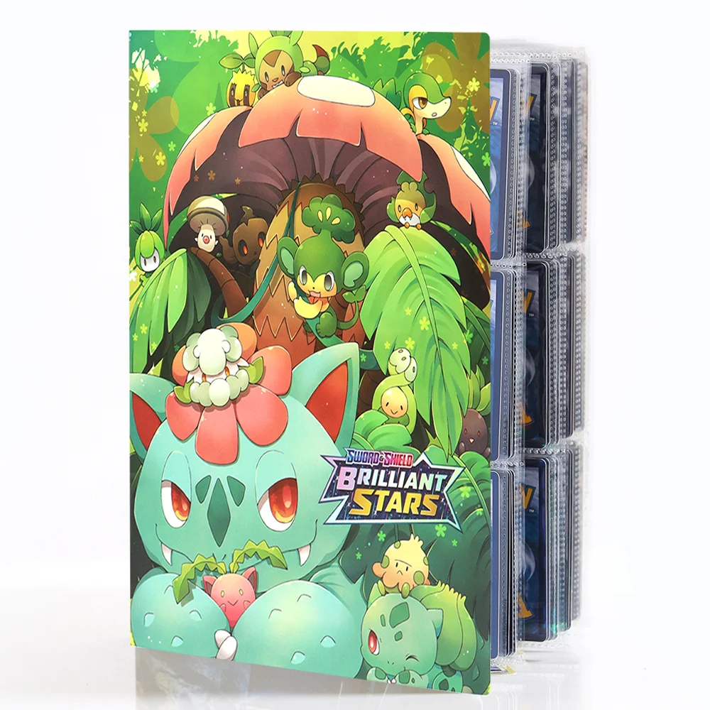 

Anime Pokemon 540 Pcs Storage Storage Notebook Map Binder Large Folder Pikachu Game Card Case VMAX GX EX Holder Collection