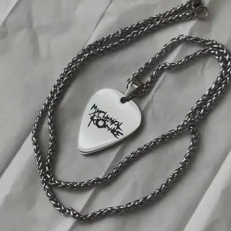 Stylish My Chemical Romance Stainless Steel Pendant Necklace - Fashionable Geometric Jewelry Gift