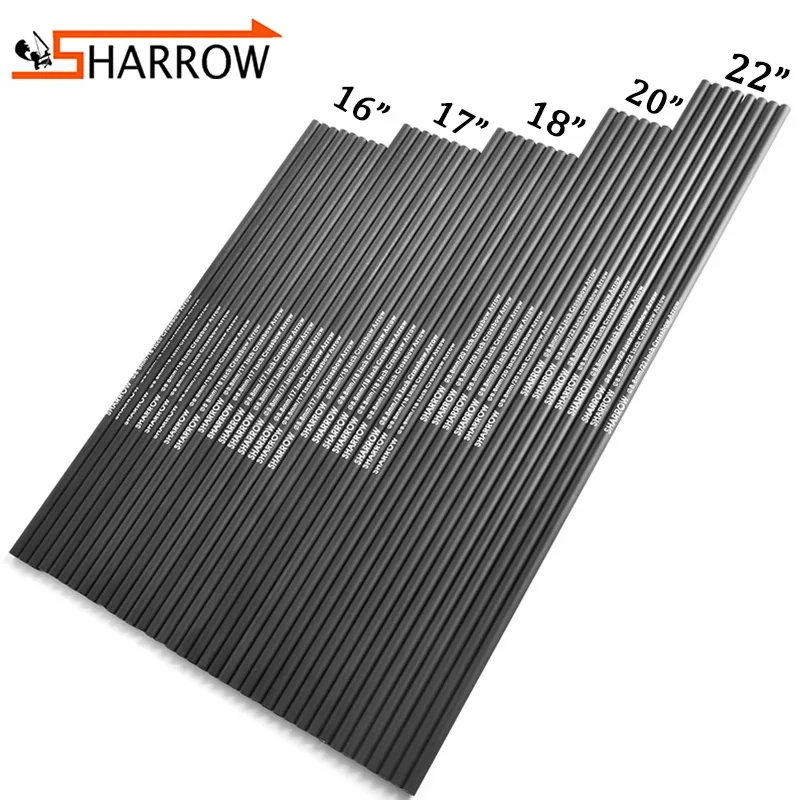 

SHARROW 6/12pcs 16/17/18/20/22inch Mini Bow Short Arrow Shaft Archery Mix Carbon Shaft Outdoor Bow Hunting Shooting Accessories