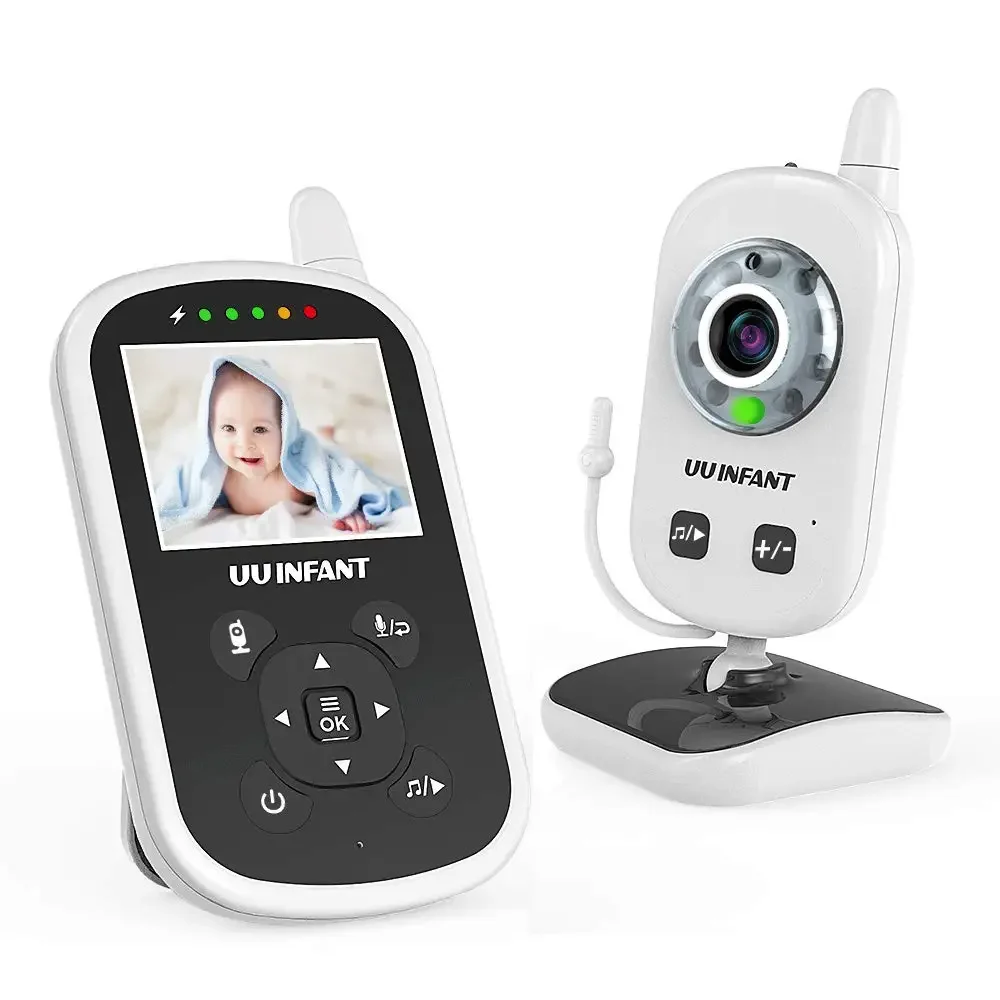 Video Baby Monitor Con Fotocamera Visione Notturna Automatica, Conversazione Bidirezionale, Monitor Della Temperatura, Monitoraggio Delle Ninne Nanne 