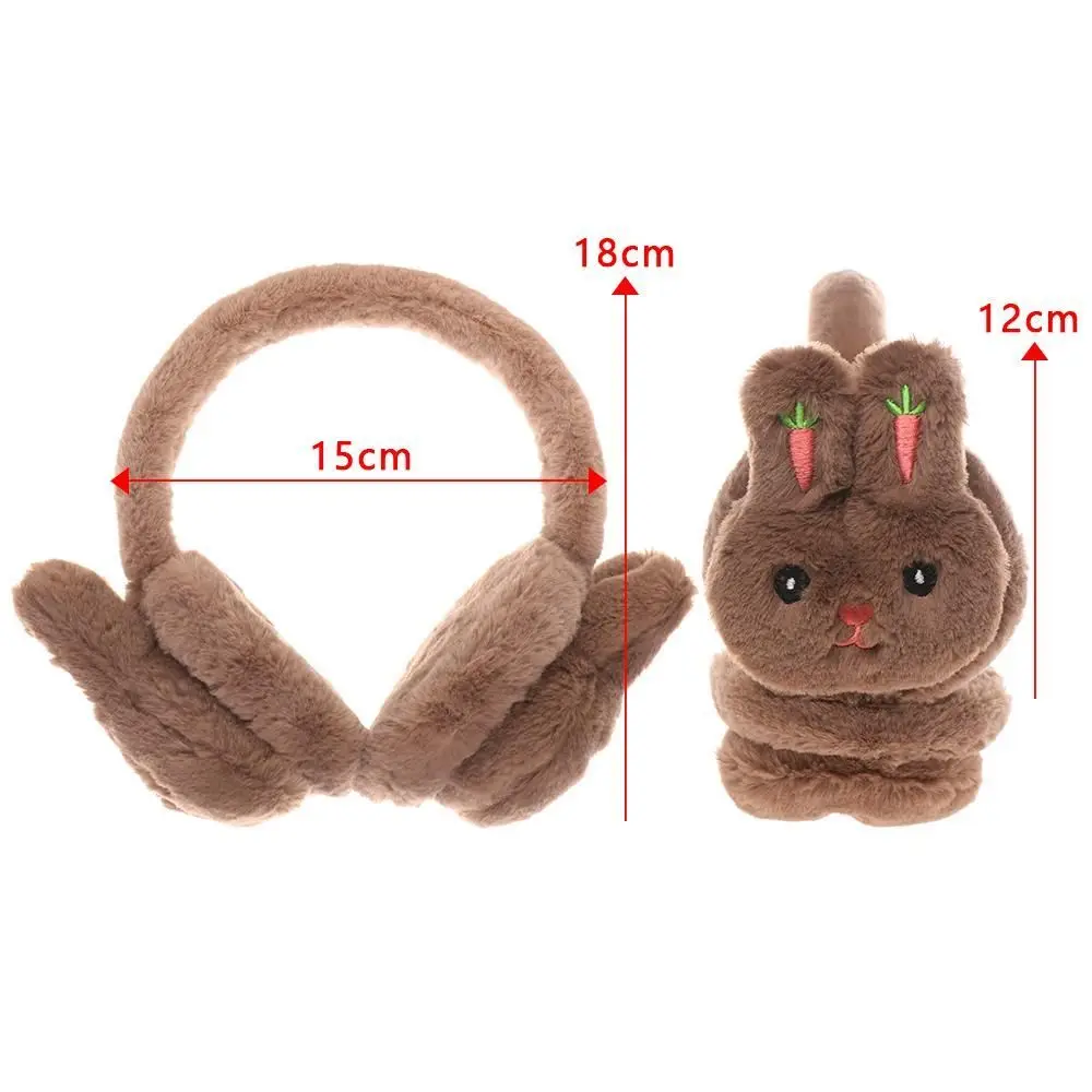 Cartoon Kid Kawaii Headband Earlap Winter Outdoor Rabbit Warm Earmuff Plush Thick Soft Adjustable Ear Cover Accessories for Girl warm earmuffs