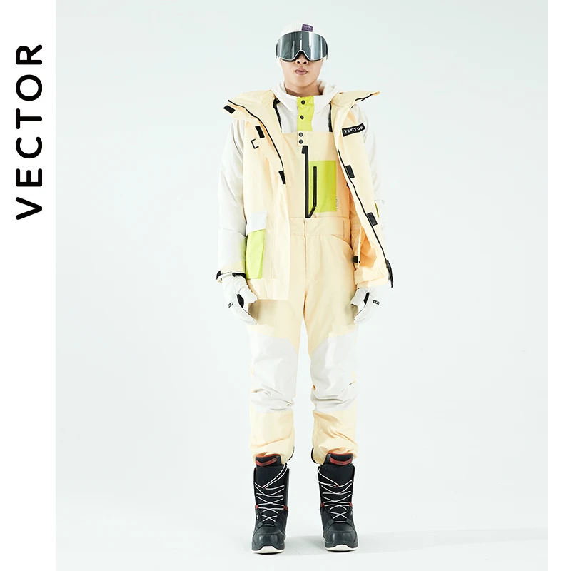 Winter Jacket Ski Jacket Women Ski Pants VECTOR Ski Suit Set Women Man Winter Jackets and Pants Warm Waterproof Jackets Pants Outdoor Ski Bike Camping