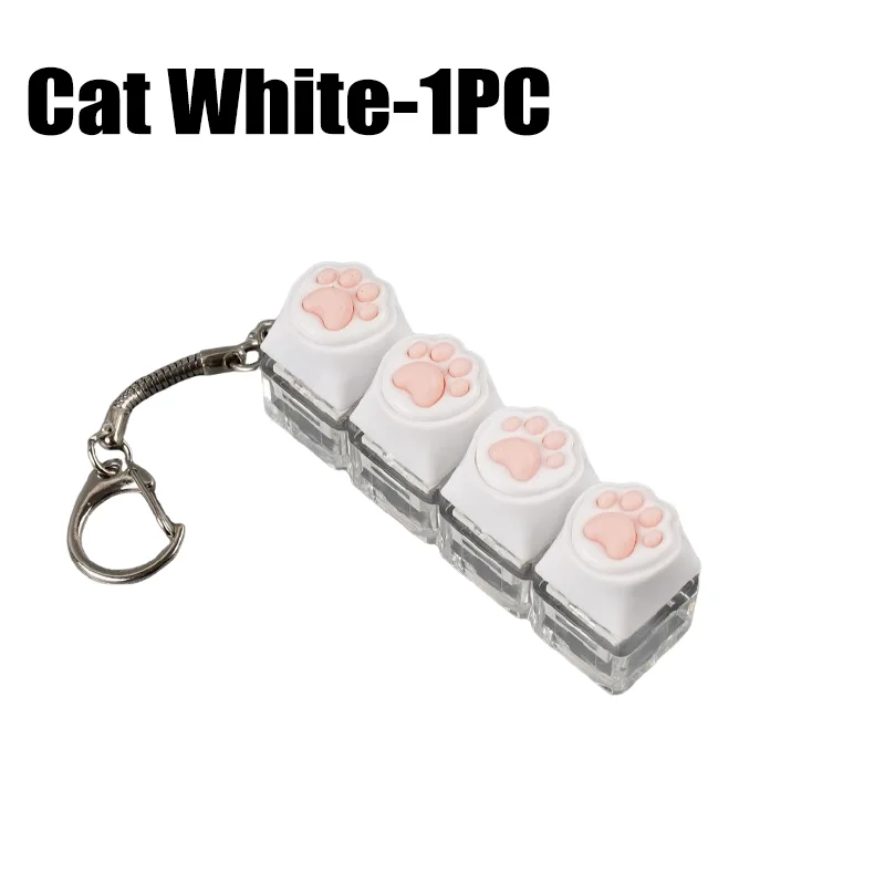 Compact LED Keychain with Clickable Buttons - Stress Relief Desk Accessory & Office Decor Gift