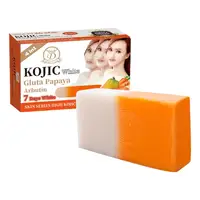 Savon à l'huile essentielle de papaye et d'acide kojique 160g, savon artisanal hydratant pour le bain nettoyant à la vitamine C 6
