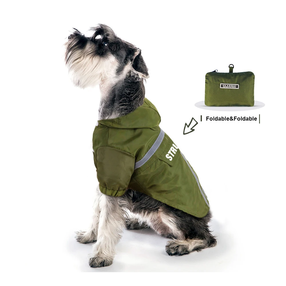 

Reflective Dog Waterproof Raincoat Pet Coat Pets Clothes Dog Raincoat Teddy Bear Puppy Dog Rain Coat Jacket Raincoat S-XXL