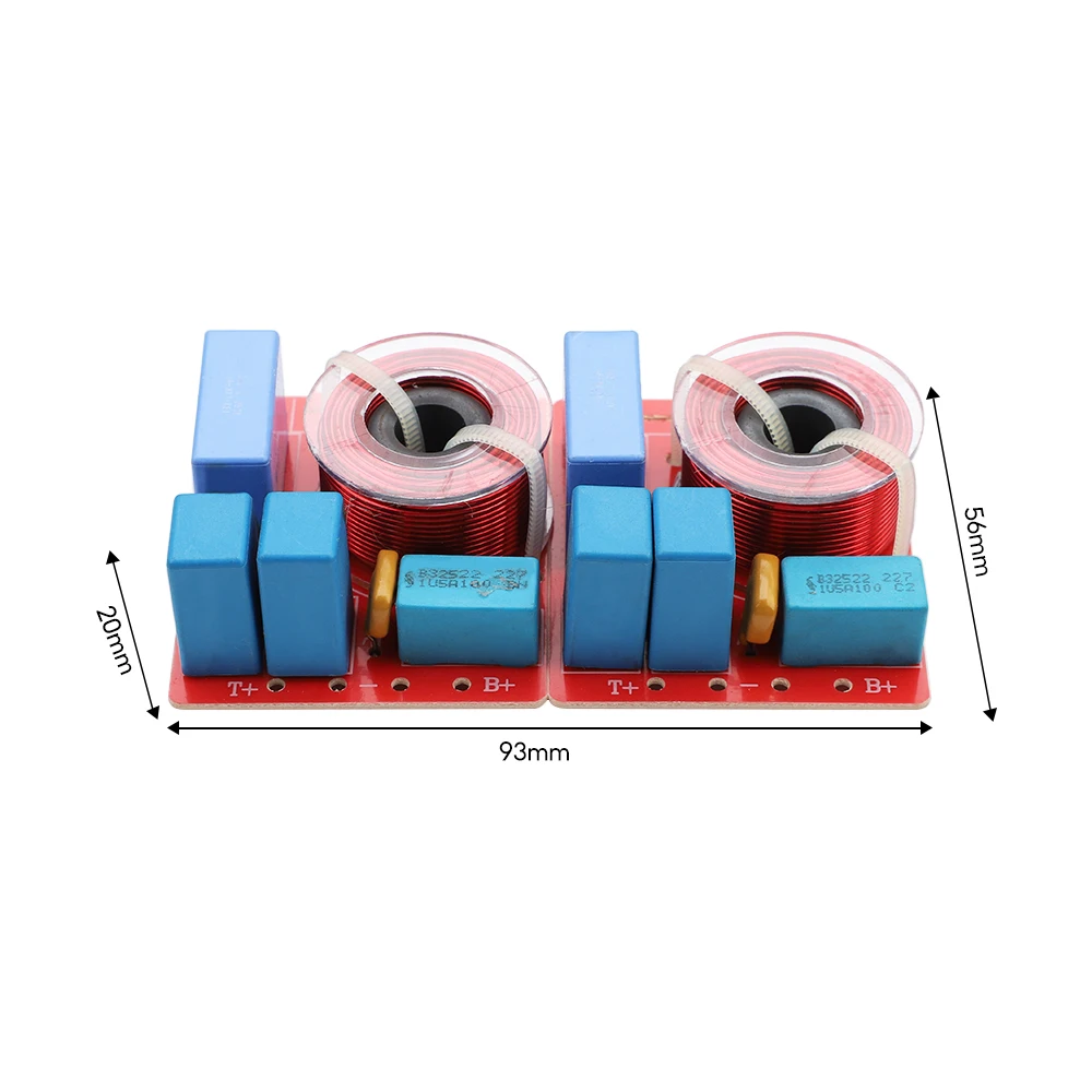 AIYIMA 2Pcs 60W 2 Way Audio Speaker Frequency Divider Treble Bass Crossover Filter For Bookshelf Audio Speakers DIY audio speakers