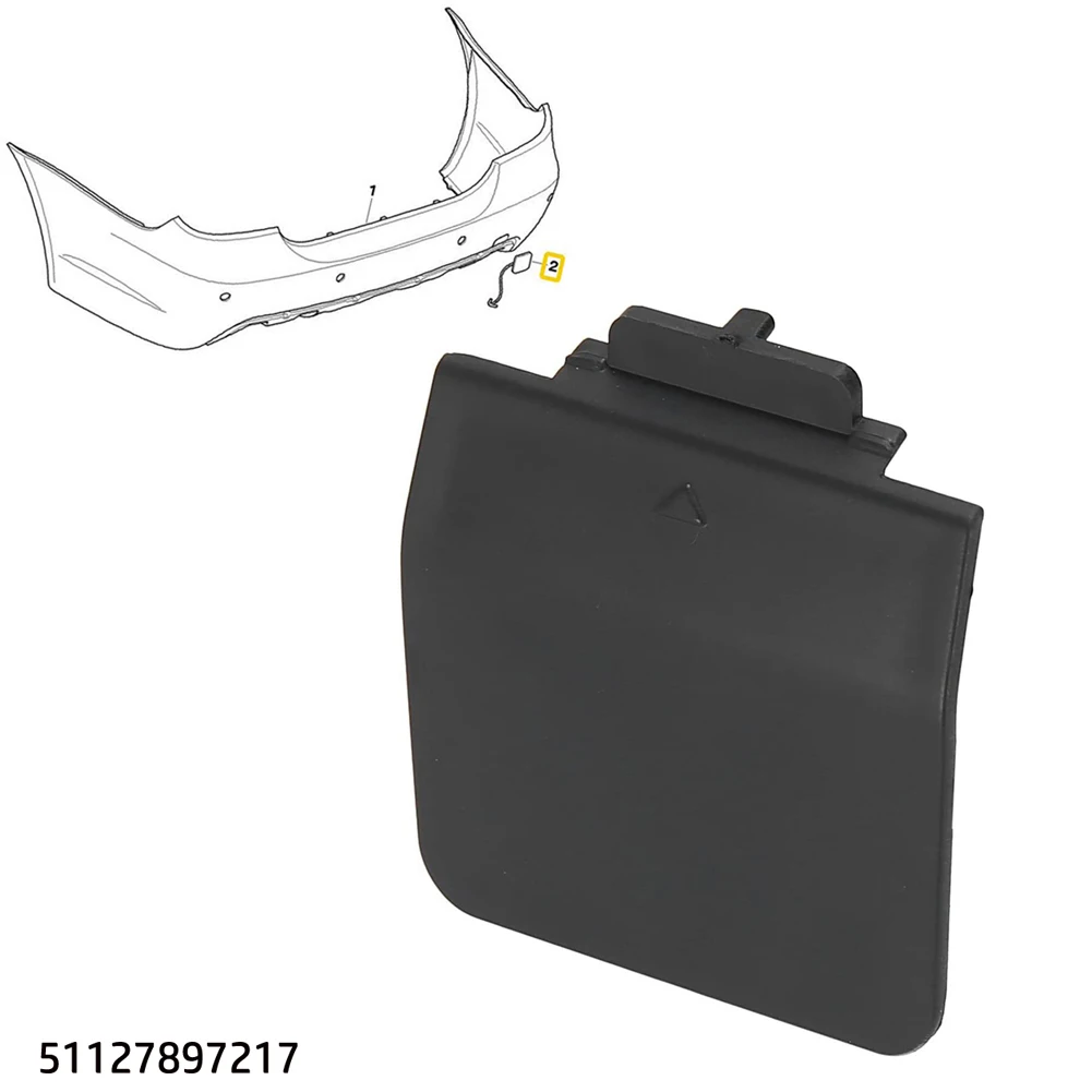 

1 * For BMW Black Bumper Towing Eye Cap Trim E60 M Sport Hook Cover PBT+PC 2003-10 51127897217 7897217 Durable