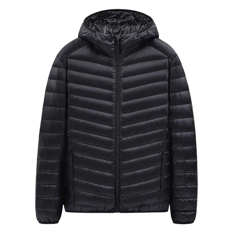 

Autumn Winter Men Lightweight Plush Hooded Down Jackets Men Warm Waterproof Windproof Jackets Coat Fashion Casual Coat Male