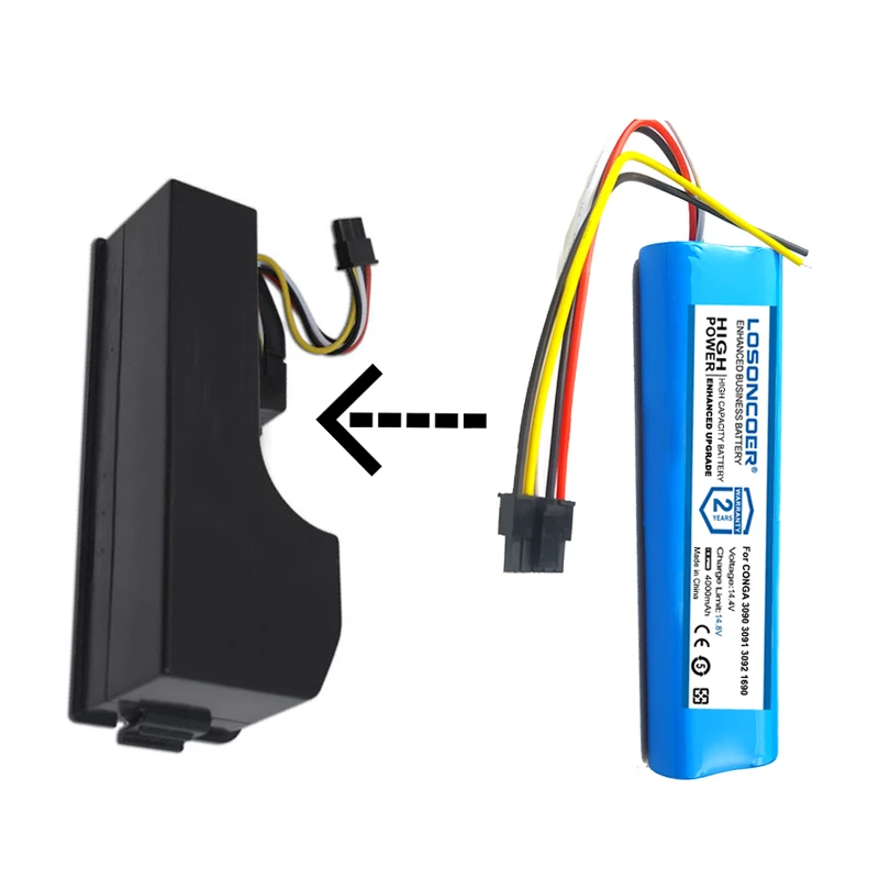 LOSONCOER-Batería Para Robot aspirador, accesorios de 4000mAh para CECOTEC  CONGA 3090, 3091, 3092, 1690, 1890, 2090, 2290 - AliExpress