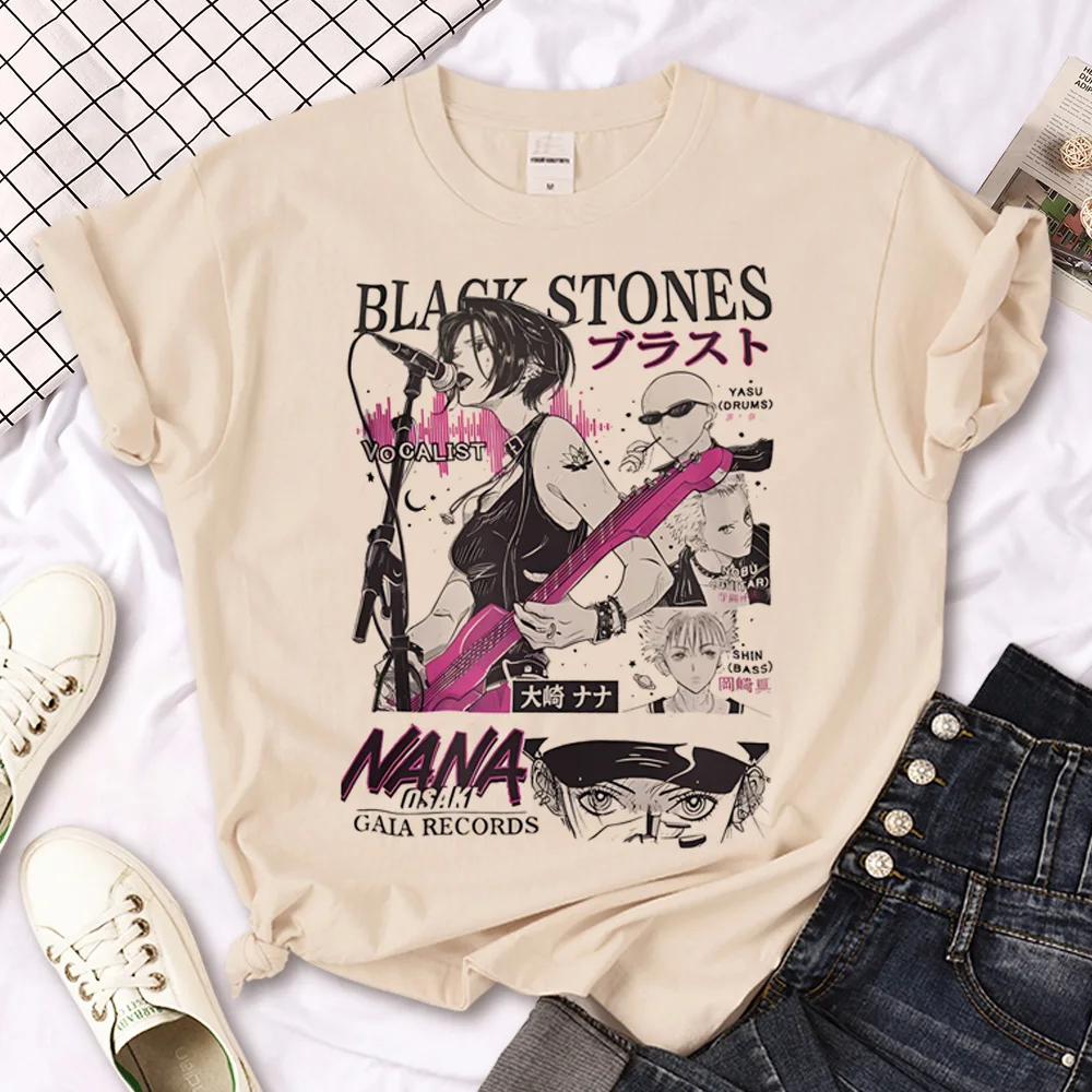 

Nana t shirt women Japanese Tee girl designer comic funny clothing