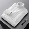 AutumnTurtleneck Knitted Sweater Outdoor Solid Color Pullover Streetwear Winter Warm Lightweight Basic twist sweaters men 4