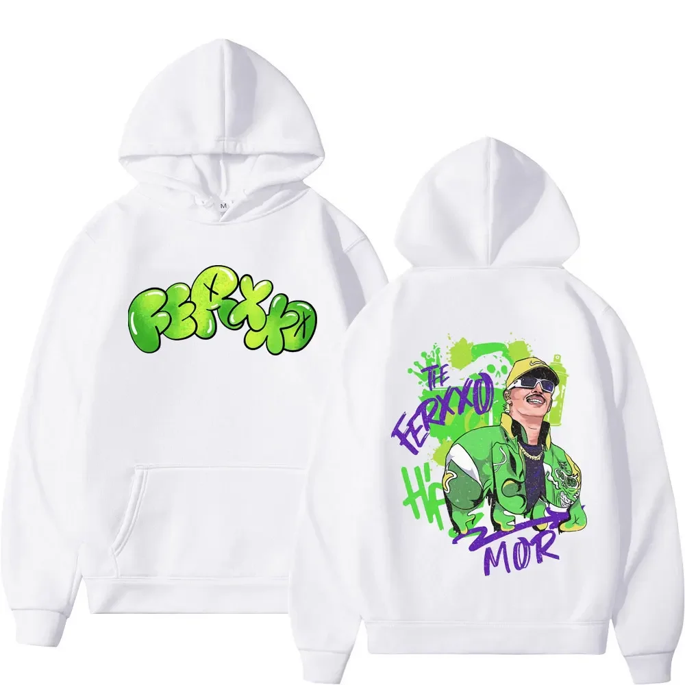 2024 Rapper Feid Ferxxo Album Tour Print Hoodie Men Women Hip Hop Harajuku Tracksuit Y2k Fashion Casual Hoodies Rap Streetwear 2