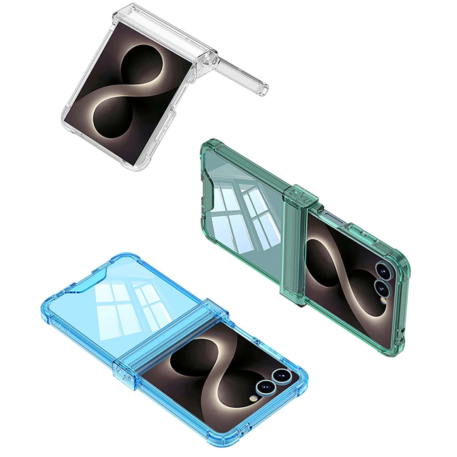 Durable Four-Corner Anti-Drop Transparent Hinged Phone Case