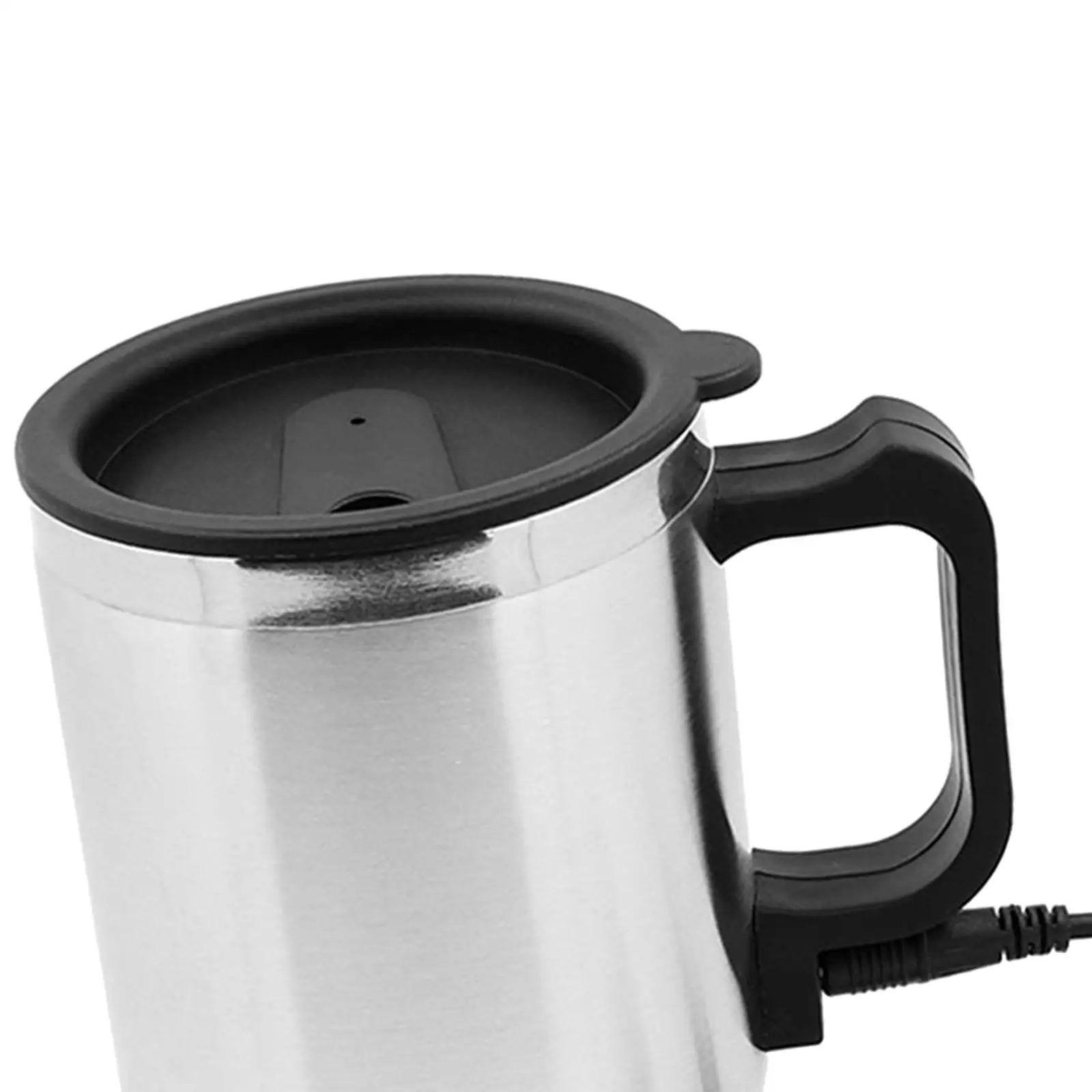 스테인리스 스틸 보온 가열 머그컵 12V 차량용 여행용 히팅컵 500ml 자동차 트럭용 핫 드링크 홀더