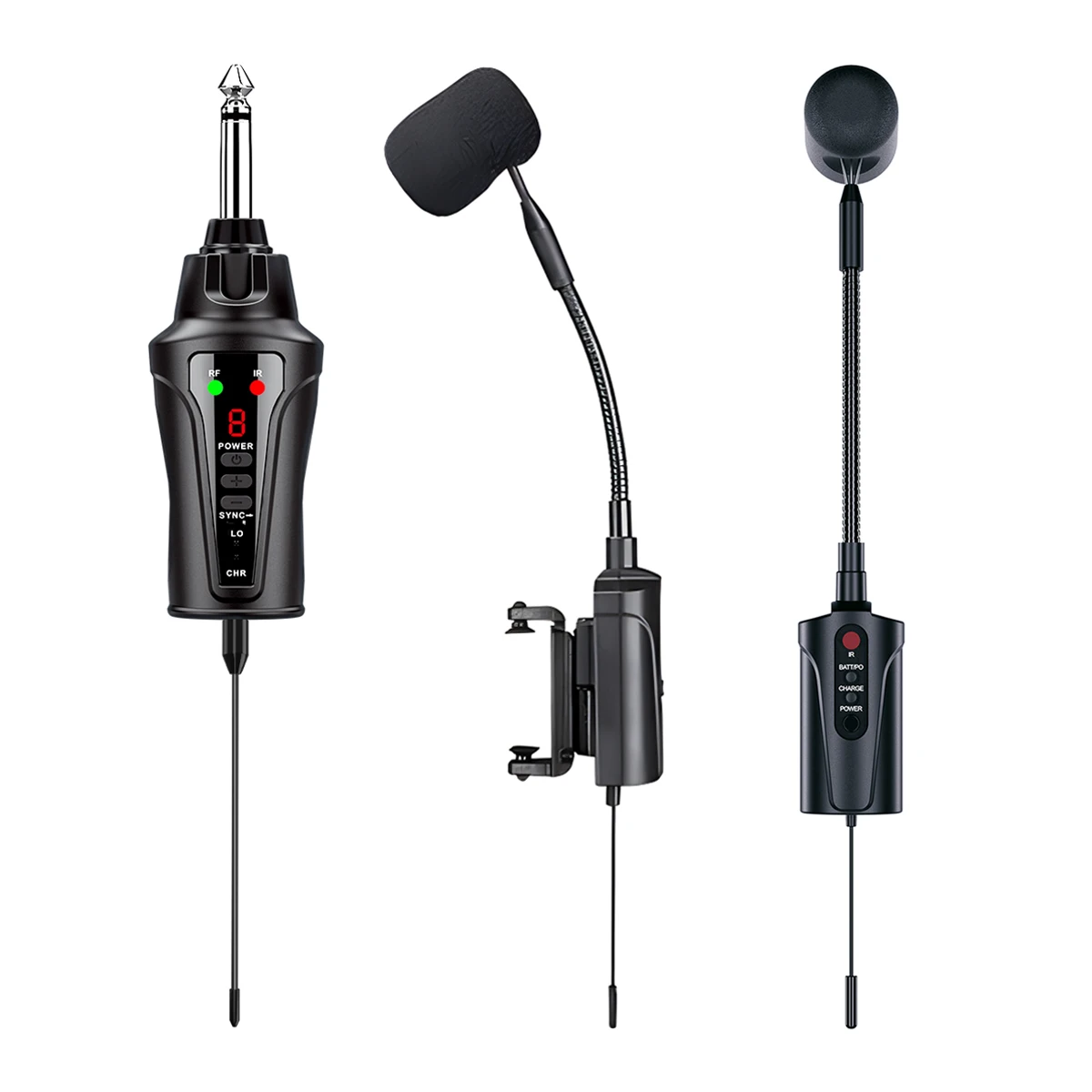 Acemic VT-5 무선 바이올린 마이크 시스템, 바이올리니스트 연주 녹음 무대 공연용 UHF 콘덴서