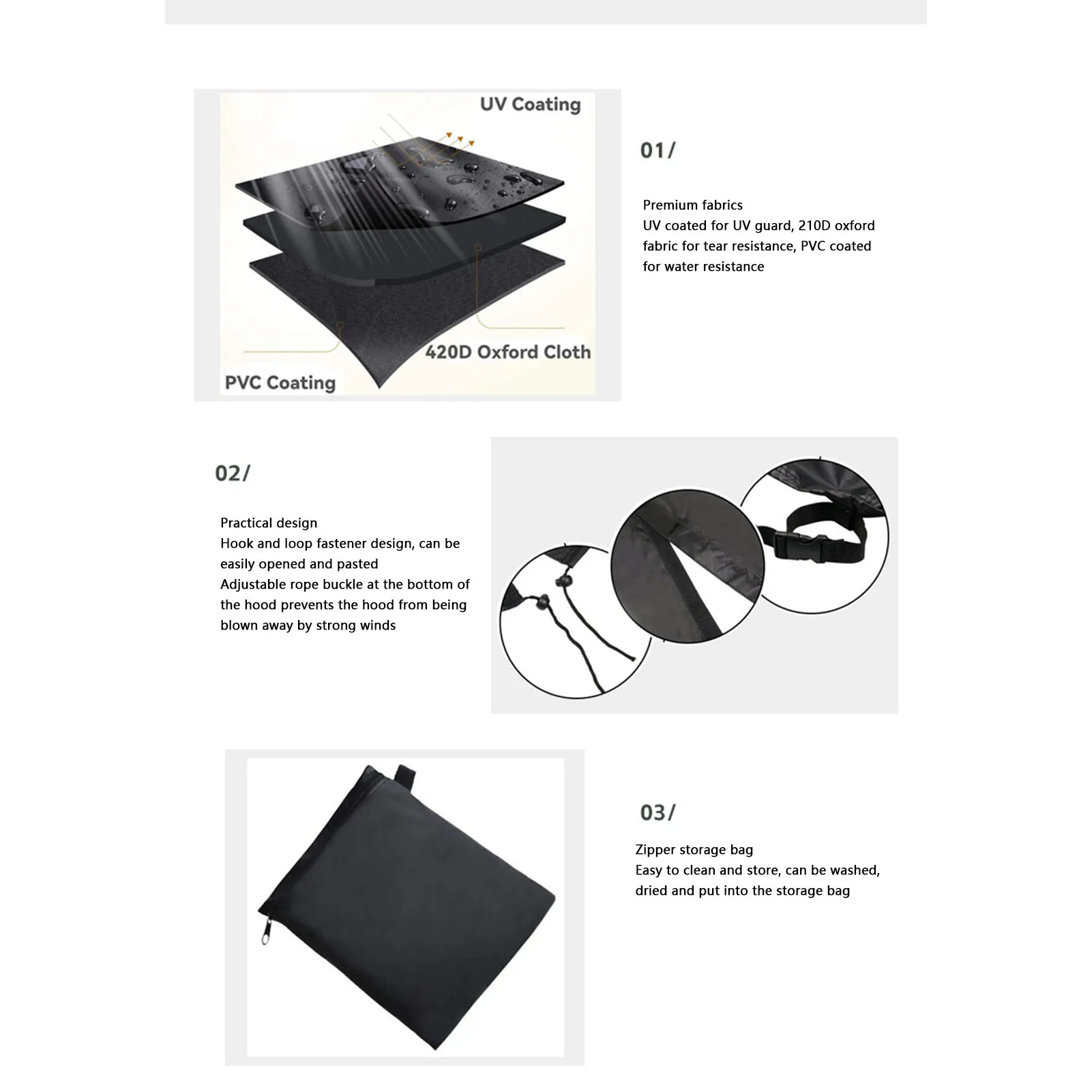 Waterproof Wagon Cover Professional Dustproof Protective UV Resistance Folding Wagon Rain Cover For Outdoor Camping Garden Picni