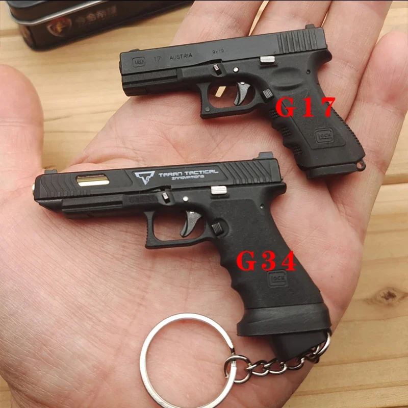 하이 퀄리티 합금 엠파이어 미니 금속 tttiG34 글록 G17 키체인 프리 조립 스트레스 방지 피젯 모델 장난감, 2024 신제품