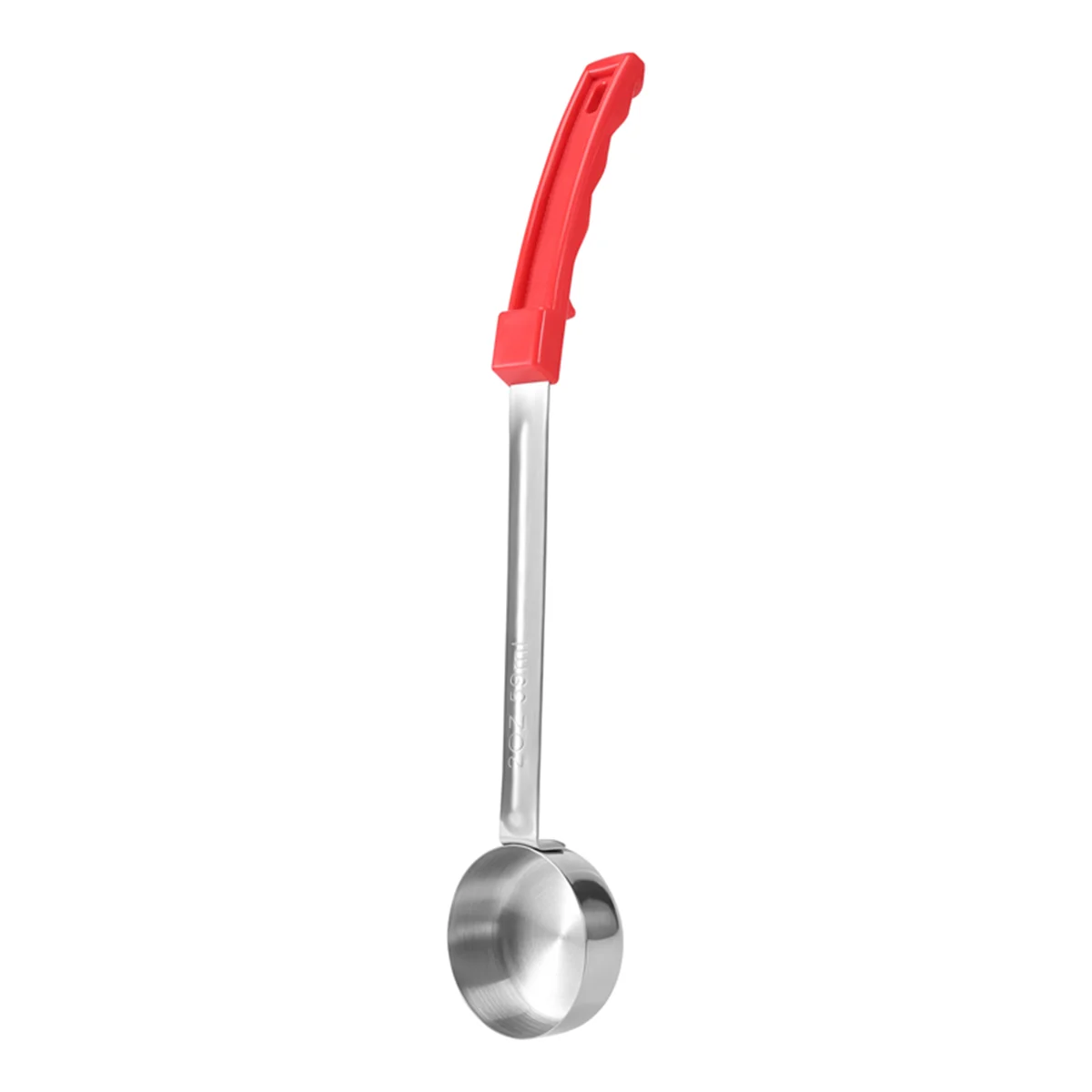 Pizza Spread Sauce Ladle Rubber Handle Flat Bottom Kitchen Cooking Spoon Stainless Steel Measuring Stir Soup Spoon -2 Oz kitchen measuring spoons measuring spoon set stainless steel ladle