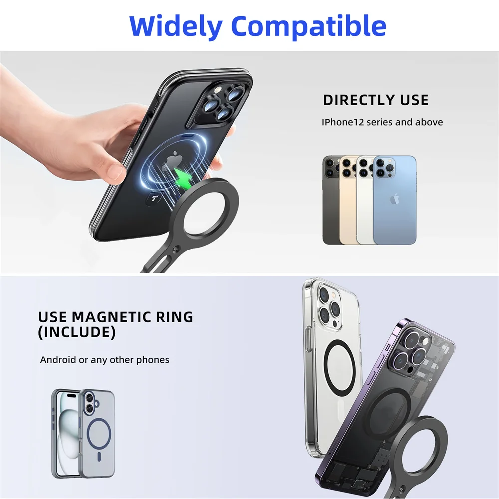 Aluminum Phone Tripod Stand with Magnetic Mount for iPhone and Android