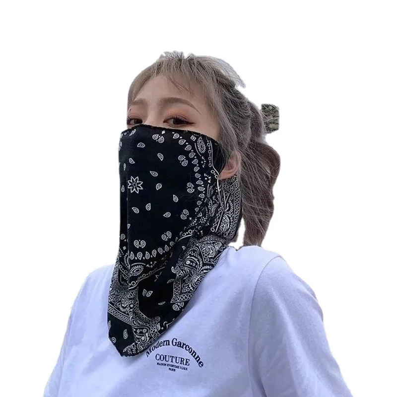 Moda Punk máscara de protección solar para hombres mujeres verano cara cuello protección UV oreja bufanda Hip Hop deportes al aire libre ciclismo Bandana bufandas