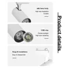 Set COB LED Track Lamp 220v Track Light Spotlight 30W For Indoor Store kitchen Bedroom Spot Rail Light Lighting 3