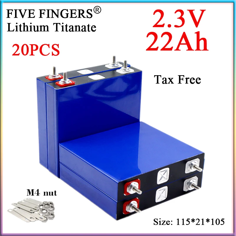

20 шт., новинка, 2,3 В, 22 Ач, литий-титанатный аккумулятор, низкотемпературная производительность, сделай сам, 12 В, 24 В, электронный автомобиль, лодка, RV, автомобиль, трехколесный велосипед, солнечная батарея