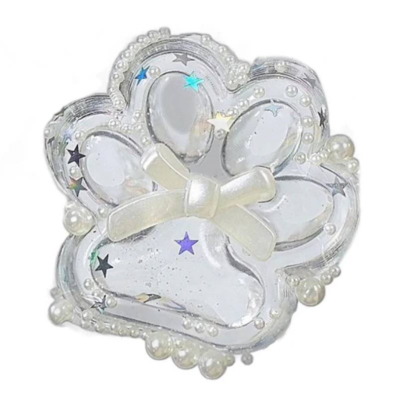 Creative Funny Stress Relief Toy Transparent Pearls Bow Cat Claw Antistress Foot Toys Super Soft Decompression Pinch Toy
